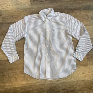 Men’s NAUTICA Tailored Fit Wrinkle Resistant Long Sleeve Dress Shirt Sz Large